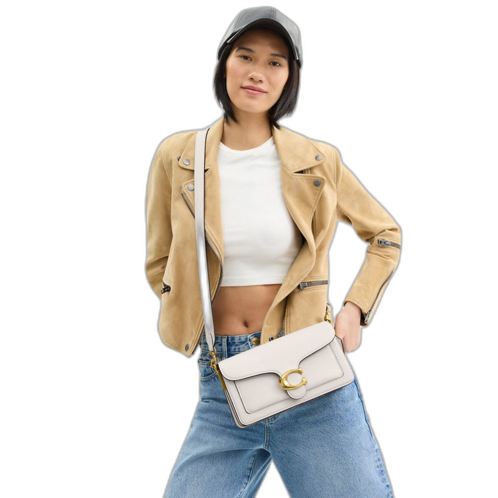 Tabby Shoulder Bag 26 - Brass/Chalk