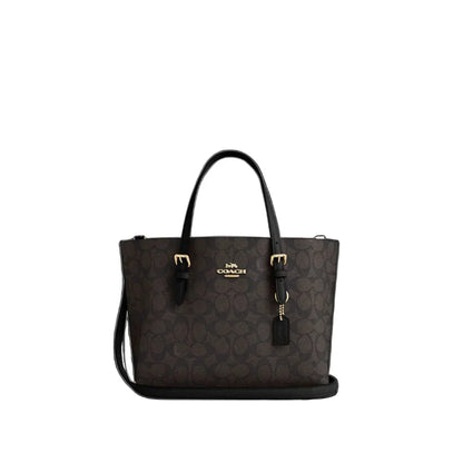 The Mollie Tote Bag 25 In Signature Canvas -  Walnut/Black