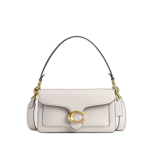 Tabby Shoulder Bag  26 - Brass/Chalk